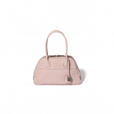 MIU MIU VIVANT NAPPA SOFT LEATHER HANDBAG 5BB199 (28*17*9.5cm)